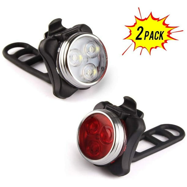 Super Bright USB RECHARGEABLE Bicycle Lights Bike Light Set Waterproof IPX4
